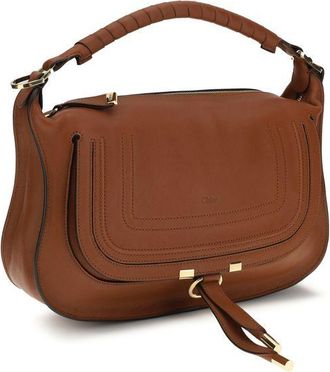 Chlo&eacute; Womens Brown Calf Leather Bos Taurus Shoulder Bag