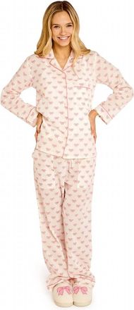 Two's Company Coquette Pajama In Bow Pink