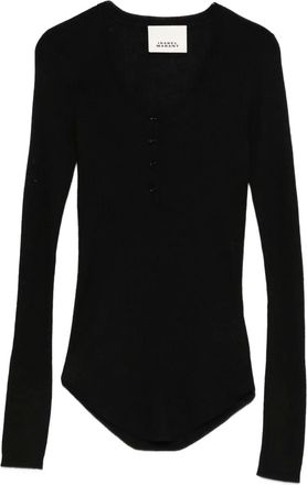 Isabel Marant button-fastening knitted top - Black
