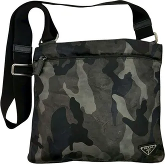 Prada Pre-owned Prada Tessuto Camouflage Zip Top Crossbody Unisex NXZA6A134A5422ZG