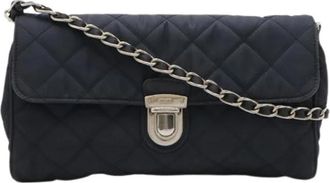 Prada Pre-owned Vintage Shoulder Bag - Dames - Vintage Schoudertas - Blauw - ONE Size - Leer - Vintage