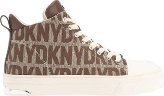 DKNY Dames/Dames Yaser Lace Up Trainers (Beige)