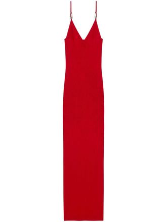 Versace Safety Pin midi-jurk - Rood