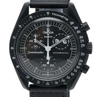 Omega Pre-owned Watches, male, Black, Size: ONE SIZE Pre-owned Speedmaster Mission To The Moonphase Edition Bioceramic