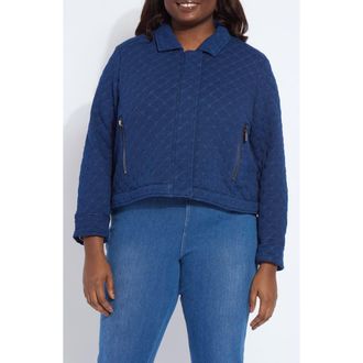 Lyss&eacute; Elora Quilted Jersey Jacket in Indigo at Nordstrom, Size 2 X