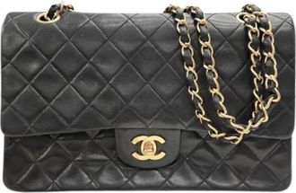 Chanel Pre-owned Matelasse Schoudertas - Dames - Vintage Schoudertas - Zwart - ONE Size - Leer - Vintage