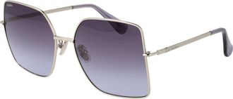 Max Mara Womens Silver Frame Sunglasses - Grey Metal - One Size