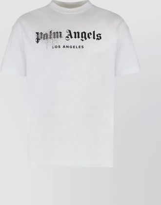 Palm Angels cotton regular-fit rhinestone-embellished printed t-shirt