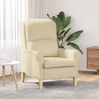 vidaXL Poltrona Crema 76 x 94 x 102 cm Tessuto - Vidaxl