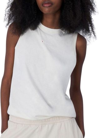 Champion Womens Legacy Icons W-Small Script Logo Tank S/L Top, White Washed, L