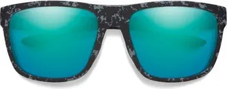 Smith Barra 59mm ChromaPop Mirrored Sunglasses in Matte Ash Marble/opal at Nordstrom