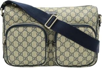 Gucci Pre-owned Cross Body Bags, female, Beige, Size: ONE SIZE Pre-owned GG Plus Shoulder Bag