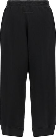 Maison Margiela Logo-Embroidered Cotton Joggers - Black