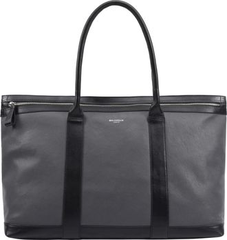 Paul Costelloe Mens Mahi Leather Holdall Bag - Grey - One Size