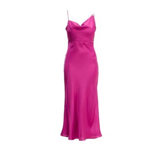 Twinset Viscose Jurk - Dames - Avondkleed - Roze - XL - Polyester - Kleedjes