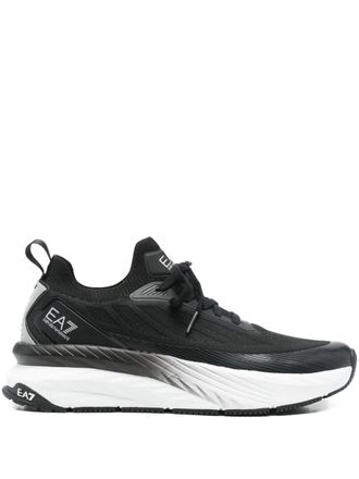 Emporio Armani ea7 lace-up trainers - men - Polyester/Thermoplastic Polyurethane (TPU)/Polyester/Rubber - 10.5 - Black