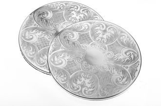 Arthur Price Silver Plated Home Tableware Pair Of 9 Inch Table Mats