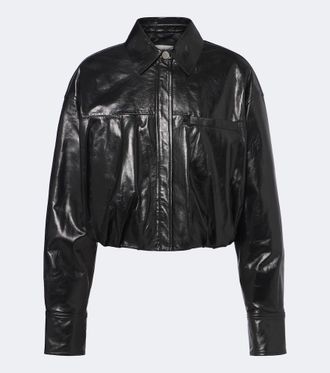 Sportmax Giacca in pelle cropped