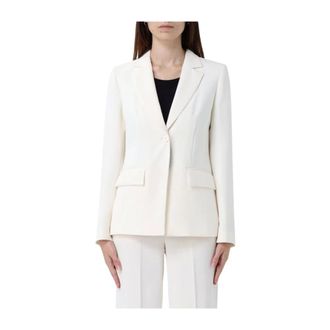 Twinset Linen Blend Jacket with Embroidery