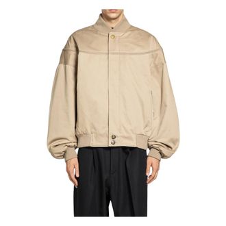Willy Chavarria Bomber Jackets, male, Beige, Size: S Gas Station Bomber