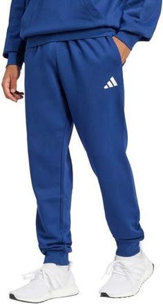 adidas Essentials Feelcozy Fleece Pants in Dark Blue/white at Nordstrom Rack, Size X-Large
