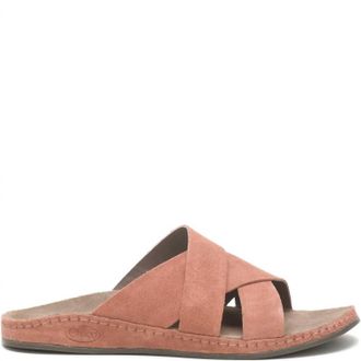 Chaco Womens Wayfarer Slide Sandals In Suede Clay