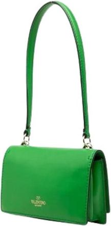 Valentino Pre-owned Rockstud Lederen Schoudertas - Dames - Vintage Schoudertas - Groen - ONE Size - Leer - Vintage