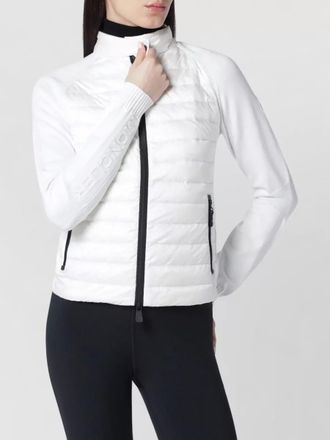 Moncler high collar quilted jacket long sleeves