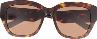 Alexander McQueen 55mm Square Sunglasses in Havana Havana Brown at Nordstrom Rack