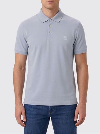 Brunello Cucinelli Polo Shirt Men color Gnawed Blue