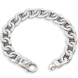 Pompeii3 Mens 14k Gold (79gram) or Platinum (127gram) 12mm Link Bracelet 8.5