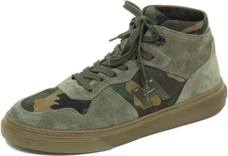 Hogan H365 Basket Tessuto - Heren - Sneakers - Groen - 41 1/2 EU - Leer - Schoenen