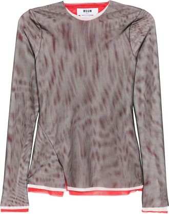 Msgm layered top - Black
