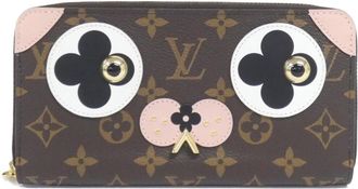 Louis Vuitton Brown Coated Canvas Long Wallet (Bi-Fold) (Pre-Owned)