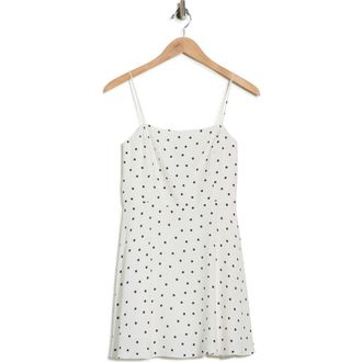 Alice & Olivia Glinda Spaghetti Strap Dress in Cutie Polka Dot Antique White at Nordstrom Rack, Size 10