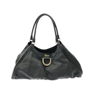 Gucci Pre-owned Leren Schoudertas - Dames - Pre-owned - Zwart - Maat: ONE Size Leer