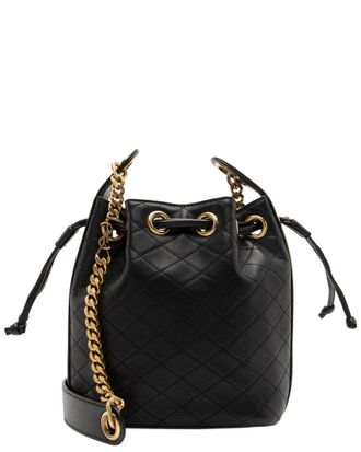 Saint Laurent Black Quilted Lambskin Cassandre Small Bucket Bag (Authentic Pre-Loved)