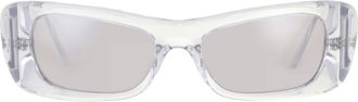 Versace Clear Mirror Silver Wrap Mens Sunglasses VE4481 148/8V 54
