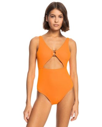 Roxy Badeanzug ROXY Color Jam, Damen, Gr. M, orange (tangelo), Obermaterial: 93% Nylon, 7% Elasthan;, Badeanz&uuml;ge Badeanzug