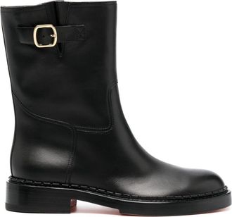 Santoni zip-up leather ankle boots - women - Calf Leather/Calf Leather/Rubber/Calf Leather - 40 - Black