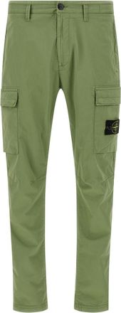 Stone Island Green Logo badge cargo pants