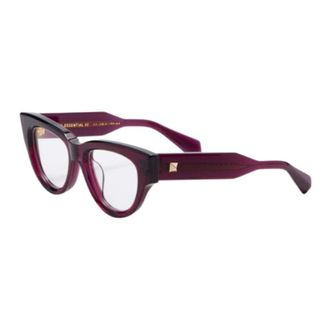Valentino Eyeglasses Square Full Rim, Crystal Burgundy Frame And Clear Demo Lens Lens Vlx-125B