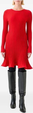 Akris Flared mini-jurk - Rood