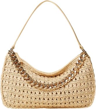 Twinset Liliane Hobo Tas - Dames - Schoudertassen - Geel - ONE Size - Leer - Tassen
