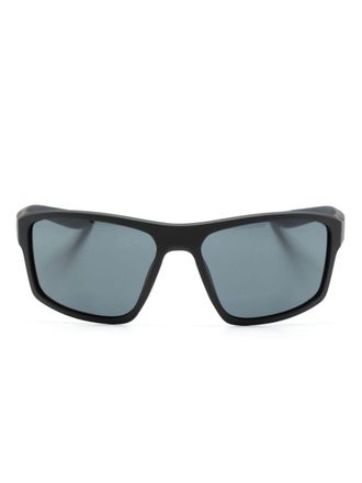 Nike Brazen Fury rectangle-frame sunglasses - unisex - Acrylic/Plastic - 60 - Black