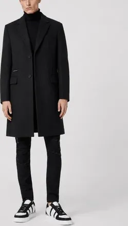 Philipp Plein Coat Long Skull Men in Black at Nordstrom, Size 56
