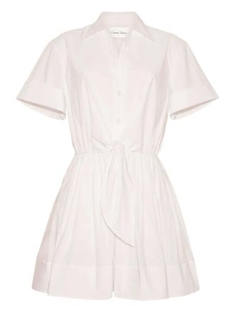 Cara Cara Asbury tie-waist poplin mini dress - women - Cotton - S - White