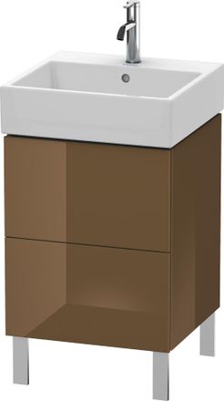 Duravit Duravit L-cube Mueble De Aseo Vertical 48,4 X 45,9 Cm, 2 Extra&iacute;bles, Para Vero Air 235050, Color: Marr&oacute;n Oliva Laca Alto Brillo - Lc677406161