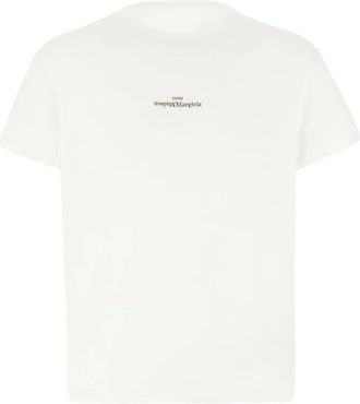 Maison Margiela Logo Katoenen T-shirt - Heren - T-shirts - Wit - XS - Katoen - Tops