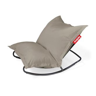 Fatboy Rock n Roll Lounge Chair, schwarz + Original Outdoor Sitzsack, grey taupe